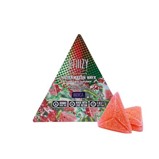 WATERMELON WAVE STIIIZY EDIBLES – 90MG GUMMY TRIANGLES